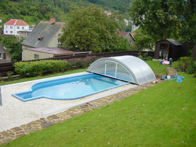 Bazény zastřešení vchod